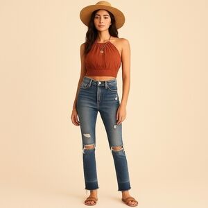 Mavi Jeans Co. Mid-Rise Distressed Boyfriend Skinny Jeans – Size 27 – NWT